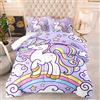 Axolotl Set di biancheria da letto con stampa di auto della polizia in stile cartone animato Kawaii, 1 copripiumino con 2 federe, per bambini, ragazzi, ragazze, bambini, adolescenti, camera da letto