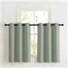 NICETOWN Tende Corte per Finestre Cucina Termiche con Anelli Tenda Oscurante da Interno Cameretta Bambino Decorazione per la Casa 2 Pannelli 107x90 CM Salvia Verde