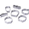 Zenker Set 7 Tagliabiscotti Halloween in Acciaio Inossidabile, Formine per Biscotti a Tema Zucca, Teschio, Lapide, Ragno, Pipistrello, Bara e Calderone, Lavabili in Lavastoviglie, varie dimensioni