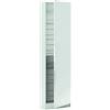Demeyere Mobile ingresso in legno, con specchio e scarpiera, 12 paia, moderno, ideale per piccoli spazi, colore: bianco opaco, 50 x 180 x 21 cm