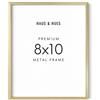 HAUS AND HUES Cornice Per Foto In Oro Metallizzato, 20 X 25 Cm, Set Di 1 Cornice Per Poster In Oro, Cornice Da Parete, Frame In Alluminio Resistente, Design Minimale, Montaggio A Parete, Colore Oro