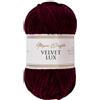 Utopia Crafts Velvet Lux Chenille Super Soft Chunky Yarn for Knitting and Crochet 100g (Deep Burgundy)