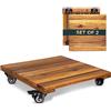 IDZO Fioriera Rotonda Caddies-14, Legno, Teak Dorato, 38,1 x 35,6 x 8,1 cm