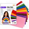 Sidi Global Market SIDI Feltro Assortito 10 Fogli 20x15 Tessuto Hobbistica DIY