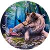 Puckator Orologio da Muro Sagomato - Lupo & Fata - Fairy Stories & Wolf - Lisa Parker
