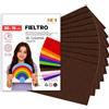 Sidi Global Market SIDI Feltro Marrone 5 Fogli 20x15 Tessuto Hobbistica DIY