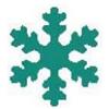 Artemio-1,6 cm, a Forma di Fiocco di Neve, Piccola Leva perforatrice di Numero 2, Colore: Verde