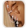 MILACOLATO Piercing Orecchio Orecchini Oro Argento Donna Set Orecchini
