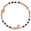 AMEN Bracciale Rosario argento rosè Cristalli Grigi BRORG3