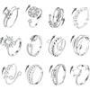 Pluvyze 12 Pezzi Anello Antistress Donna Regolabile Anelli Antistress Anxiety Ring Anello Anti Stress Ansia, Anti Anxiety Ring Anelli di Fidget Spinning per l'ansia Uomo Donna Gioielli Regalo