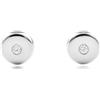 Monde Petit Orecchini per bambini rotondi 3.5 mm - oro bianco 9k (375) - Scatola Regalo - Certificato di garanzia