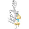 GNOCE Alice Avventura nel Paese Delle Meraviglie Ciondolo Fascino Dangle, S925 Argento Sterling Charms Dangle per le Donne Ragazze Moglie Figlia, San Valentino, Festa Della Mamma Gioielli Rega