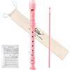 Eastar Flauto Dolce Soprano Rosa per Principianti, Diteggiatura Tedesca Do, con Kit di Pulizia e Borsa, ERS-21GP, Uso Scolastico