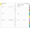 YHH Ricambio Agenda Organizer 2027 Settimanale, Formato Personale (9,5 x 17,1cm), 6 Fori, Settimana su 2 Pagine con Divisori Mensili, Pagine Nota e Contatto, Carta Spessa 100gr, Gennaio-Dicembre 2027