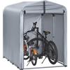 Garage Moto per Esterno per 1-2 Bici 120x176x163 cm Giardino Casetta da Giardino