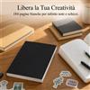 Quaderno Ufficio con Pagine Bianche, Blocco Note Rilegatura a Colla, per