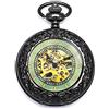 BOSHIYA Steampunk, orologio da taschino meccanico vintage con lettere romane, con catena Luminous - Glass