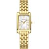 RioFoior Orologio da donna dorato con cassa rettangolare, quadrante romano, cinturino in acciaio inossidabile, impermeabile. Strumento di regolazione incluso