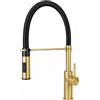 Paffoni Miscelatore per lavello Paffoni Light con doccetta canna orientabile oro LIG179HGSPNO