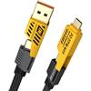 YISH 4 in 1 Multi Cavo di Ricarica：1.8M Multiplo Cavo USB Type-C 3 in 1 Ricarica Rapida Filo Cavetto Nylon Con USB A/USB Tipo C a 65W USB C+ 27W PD Compatibile con iPhone 17-11 Samsung S26-S22 MacBook
