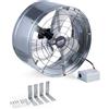 VEVOR Ventilatore a Timpano 380 mm Ventola di Scarico per Soffitta, Termostato Regolabile e Rete Esterna, Ventilatore per Casa 36,81 m³/min Ventilazione Silenziosa per Tetto, Negozio, Colore Zincato