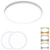 Yexati Plafoniera Soffitto 23CM, 20W 2000LM Lampada da Soffitto 6000K/4000K/3000K IP44 Impermeabile Rotonda Piatta Plafoniere Moderno Sottile per Soggiorno Bagno Cameretta Cucina Seminterrato Ufficio