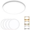Yexati Plafoniera Soffitto 23CM, 20W 2000LM Lampada da Soffitto 6000K/4000K/3000K IP44 Impermeabile Rotonda Piatta Plafoniere Moderno Sottile per Soggiorno Bagno Cameretta Cucina Seminterrato Ufficio