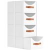 DIMJ Cassettiera Scrivania per Armadio Interno - Set di 4 Organizzatore Cassetti Impilabile, Scatola Porta Oggetti Organizer Cassetti per Ufficio, 35 x 24 x 17 cm, Bianco
