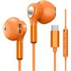 BENEWY Cuffie USB C per Samsung Galaxy S26 S25 S24 S23 Ultra S22 S21 FE A54 A53 Auricolari USB C con Microfono Controllo del volume Auricolari Cablati Cuffie USB tipo C per iPhone 17 16 15 Pro Max Plus iPad