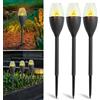Home Ideas 7753464 - Torcia solare a LED, per esterni, giardino, impermeabile, set da 3 pezzi