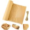 REBECCAGIBSON 1 rotolo di carta a nido d'ape da 30 m con corda di canapa da 10 m, rotolo di carta kraft, pellicola ecologica a bolle d'aria, rotolo di carta velina, materiale da imballaggio
