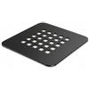 FLUVIA Griglia di scarico per doccia quadrata, 125 x 125 mm, in acciaio inox FLUVIA (laccato nero)