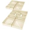 DIMJ Organizer per Cassetti Armadio - Divisori Per Cassetti Intimo Non Tessuto, Organizzatore Armadio Scatola Pieghevole Salvaspazio Per Calzini, Biancheria, Cravatte, 15 Pezzi, Beige