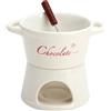 SERYUUT Set per fonduta di Cioccolato in Tazza di Ceramica Tazza per fonduta con scaldacandele e Cucchiaio Regalo per Gli Amanti del Cioccolato Set per Dessert Fai da Te da 300 ml