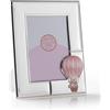 ARTÉ 10x15 Cornice portafoto per BAMBINA, Made in Italy, elegante placcata in argento, Silver Plated antiossidante, Bellissima cornice in Silver Plated con retro in legno laccato bianco E274/ROSA