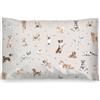 PinkZebra - Fodera per cuscino 40 x 50 cm, federa per cuscino in 100% cotone, con cerniera, certificata Öko-Tex Standard 100, realizzata nell'UE, motivo cani