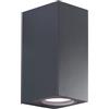 SHOT BOTLIGHTING TOLEDO2 Applique da Parete Doppia Emissione GU10 | Corpo in Alluminio e Diffusore in Vetro | Design Moderno | IP65 Per Interni ed Esterni | 220-240V (GRIGIO ANTRACITE)