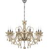 TRY-YEAN Lampada a 10 Braccia Moderno Lampadario in Cristallo Sospensione Cognac E14 Plafoniera Soffitto K9 Illuminazione Candela Regolabile per Camera da Letto, Soggiorno, Sala da Pranzo, Corridoio