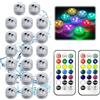 Afenau LED Piscina Mini, Colorati LED per Piscina, 13 colori RGB Mini Luce Subacquea, Luce Piscina per Vaso, Base Acquario, Laghetto, Giardino, Giardini e Decorazioni di Halloween (20)