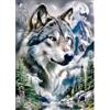 MEIYUDA 5D DIY Diamond Painting Kit Completo Lupo Animale Montagna, Diamant Painting Fai-da-te Diamond, Pittura Diamante Strass Ricamo a Punto Croce per Decorazioni Casa 30x40cm