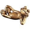 SHINEOFI Statuetta Rana Vintage in Ottone, 1 Pezzo, Ornamento Decorativo