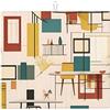 Generic Mid Century Modern Tappetino Asciuga Piatti Tappetini Poliestere Tappetino Macchina Caffe Per Tavoli Piani Ripiano Per Cucchiai 46X41Cm