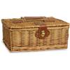OKAFFAREFATTO MADDALONI Cesto contenitore Bauletto in Vimini naturale con Manico cm 30 x 21 x h 13