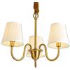 DOGACA Vendemmia Oro Ottone 8-fanaleria Sputnik Lampadario Unico Svasato Tessuto Ombra Durante La Luce Unico Metallo Trozza Lampada Da Soffitto Per Soggiorno Corridoio-Rame 3 teste