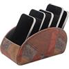 WAYIFON Supporto per telecomando con 5 tasche, grande supporto per TV, DVD, 4 K Stick e Bluray, telecomando per penne, motivo collage a L