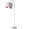 lux.pro Lampada da Terra Alta 173 cm Lampada a Stelo Curvo con Paralume Orientabile - Piantana con Abat-jour Cilindrico in Tessuto - Bianco