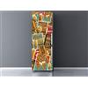 Oedim Vinile Frigorifero Francobolli Birre 185x70cm | Adesivo resistente | Adesivi per frigorifero economici ed eleganti | Vinile Frigorifero