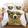 Leleyouzer Set di biancheria da letto per cani, per ragazzi e ragazze, 1 copripiumino in microfibra con chiusura lampo e 2 federe da 50 x 75 cm (D3, 200 x 200 cm), YR-H-1