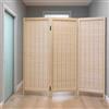 ZAQYCM Paravento divisorio Paravento Basso in Legno 60 80 100 120 150 170 180 200 CM di Altezza, Pareti Divisorie Temporanee Pieghevoli Pieghevoli più Lunghe 3 4 5 6 8 Pannello(3 Panel,H 80cm/2.6ft)