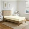 Pizuna Linens Pizuna Lenzuolo angoli Singolo 100% Cotone 90x200 cm Bianco 400 fili 1 Pz | Lenzuolo con angoli Singolo 100% cotone a fiocco lungo, raso, 90x200 cm, colore Bianco Sporco, 400 fili, tasca profonda 40cm